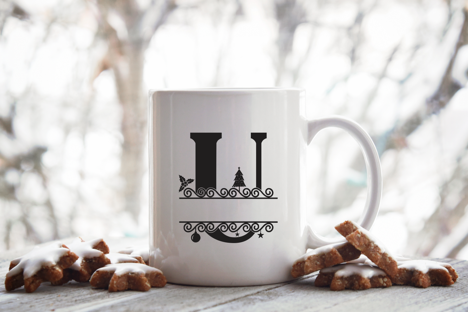 Happy Christmas Monogram Font - photo 7