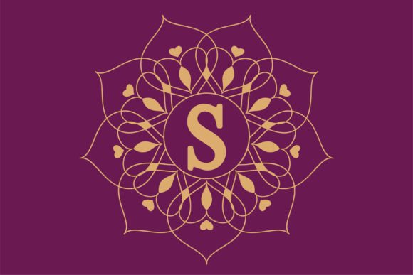 Mandala Monogram Font PNG with transparent background - Preview 1