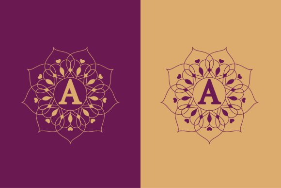 Mandala Monogram Font PNG with transparent background - Preview 2