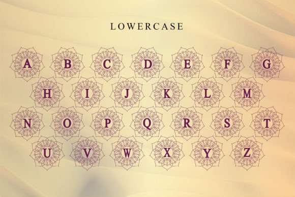 Mandala Monogram Font PNG with transparent background - Preview 4