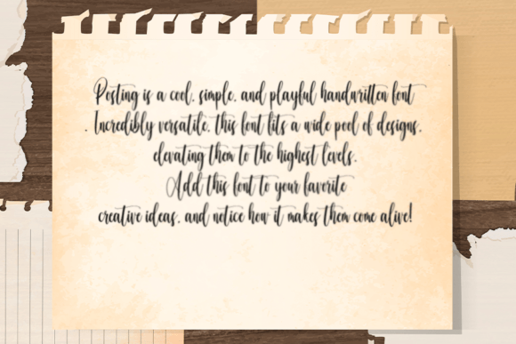 Posting Font PNG with transparent background - Preview 1
