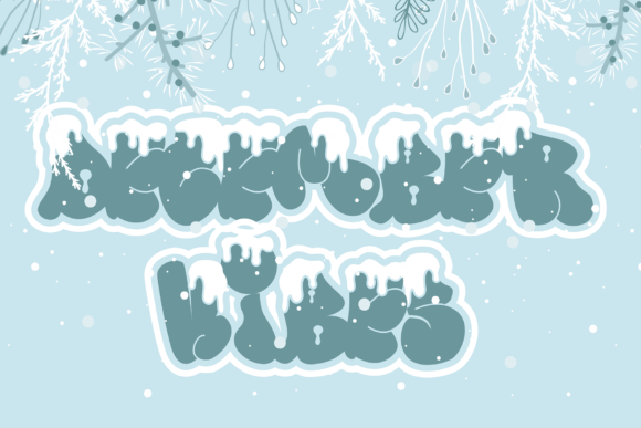 Snow Bunny Font PNG with transparent background - Preview 2