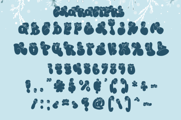 Snow Bunny Font PNG with transparent background - Preview 1