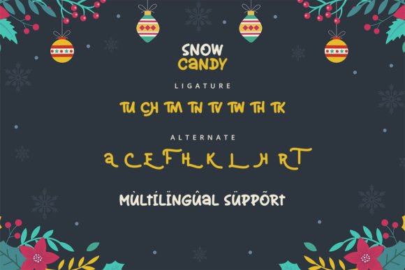 Snow Candy Font PNG with transparent background - Preview 5