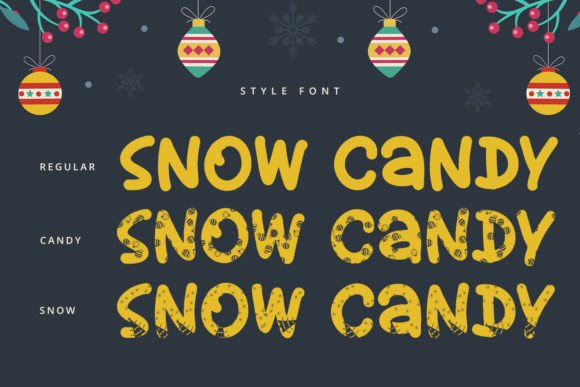 Snow Candy Font PNG with transparent background - Preview 1