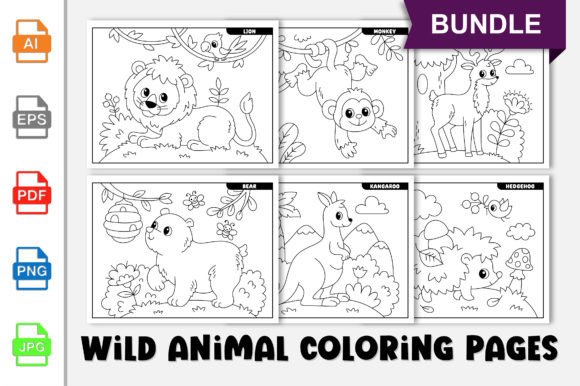Wild Animal Coloring Pages for Kids
