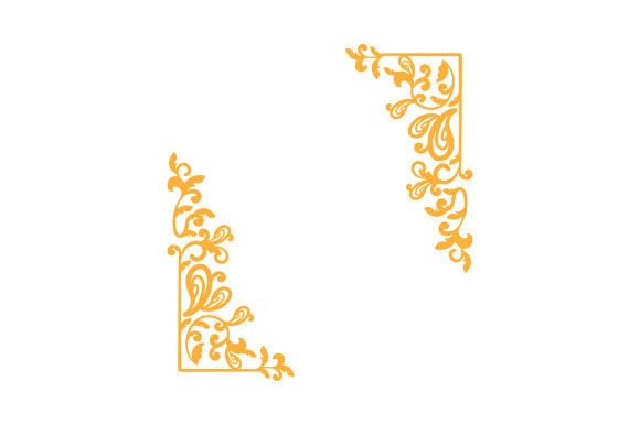 Paisley Corner Border for Invitations - Baroque Style SVG Cut file