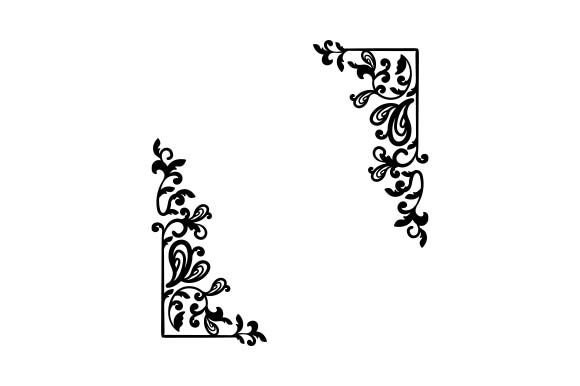 Paisley Corner Border for Invitations - Baroque Style SVG Cut file