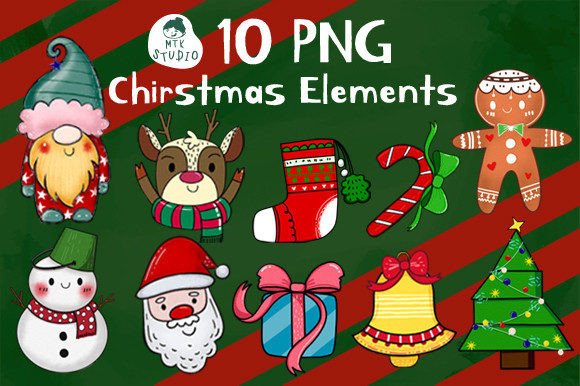 Chirstmas Elements Graphic Illustrations By MTK Studio