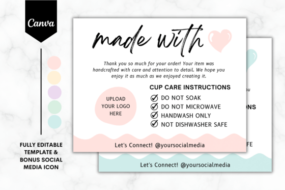 Cup Care Instruction Canva Template 1