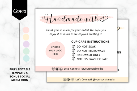 Cup Care Instruction Canva Template 2