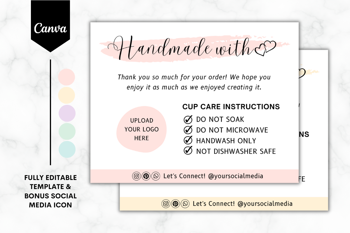 Cup Care Instruction Canva Template 2