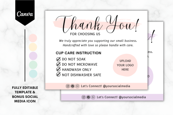 Cup Care Instruction Canva Template 3