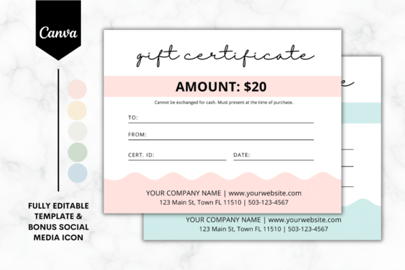 Gift Certificate Canva Template 1