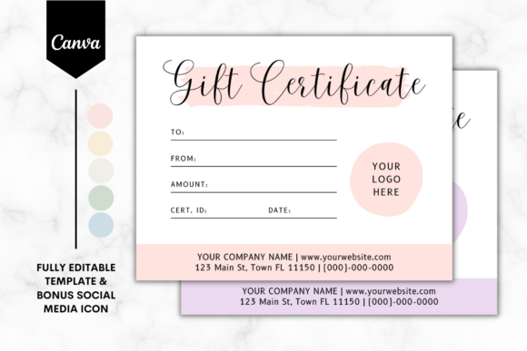 Gift Certificate Canva Template 3