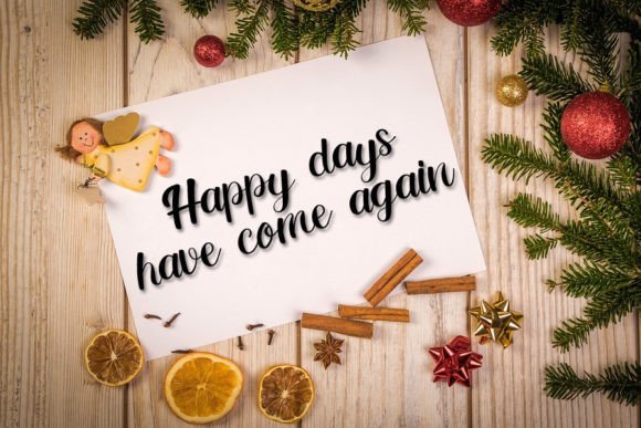 Handmade Christmas Font PNG with transparent background - Preview 2
