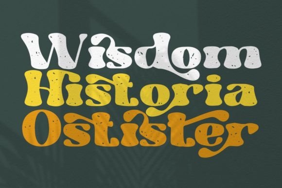 Hippie Vintage Font PNG with transparent background - Preview 1