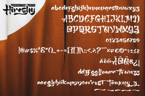 Hiroshy Font PNG with transparent background - Preview 4