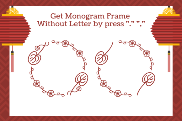 Lunarin Chinese Monogram Font font preview - 3