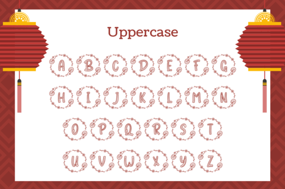 Lunarin Chinese Monogram Font font preview - 4