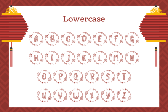 Lunarin Chinese Monogram Font font preview - 5