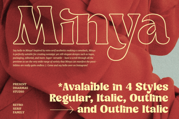 Minya Font PNG with transparent background - Preview 6