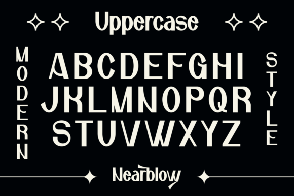Nearblow Font PNG with transparent background - Preview 1