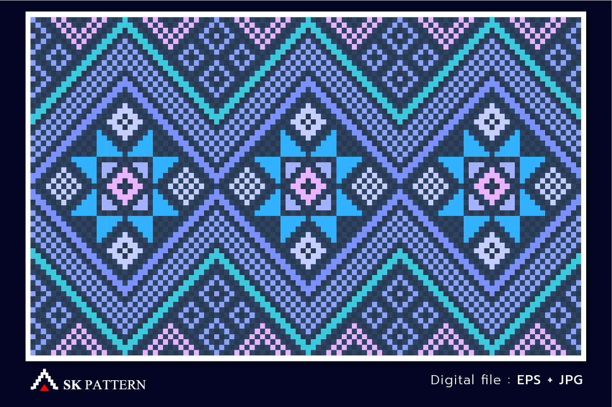 Pixel Geometric Beautiful Style Vector Graphic by SK Pattern · Creative ...