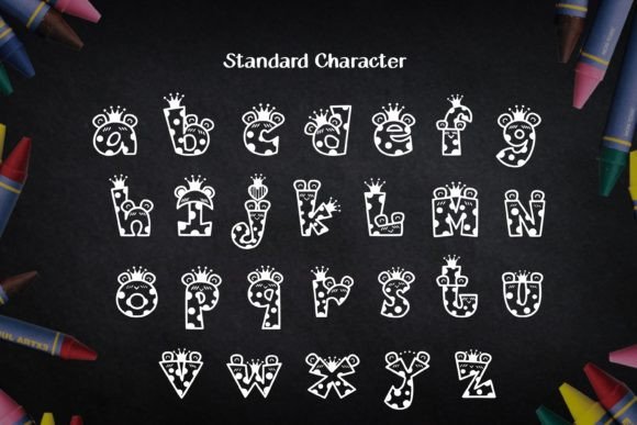 Prince Frog Alphabet Font PNG with transparent background - Preview 3