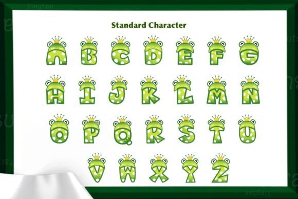 Prince Frog Font PNG with transparent background - Preview 3