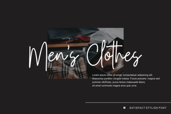 Satisfact Stylish Font PNG with transparent background - Preview 2