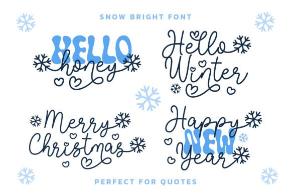 Snow Bright Duo Font PNG with transparent background - Preview 2