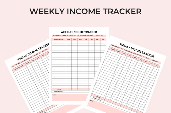 Track, spend, and save: Your weekly budget using GCash or Maya 3 Weekly Income Tracker - Canva Template Graphic by BKS Studio · Creative Fabrica