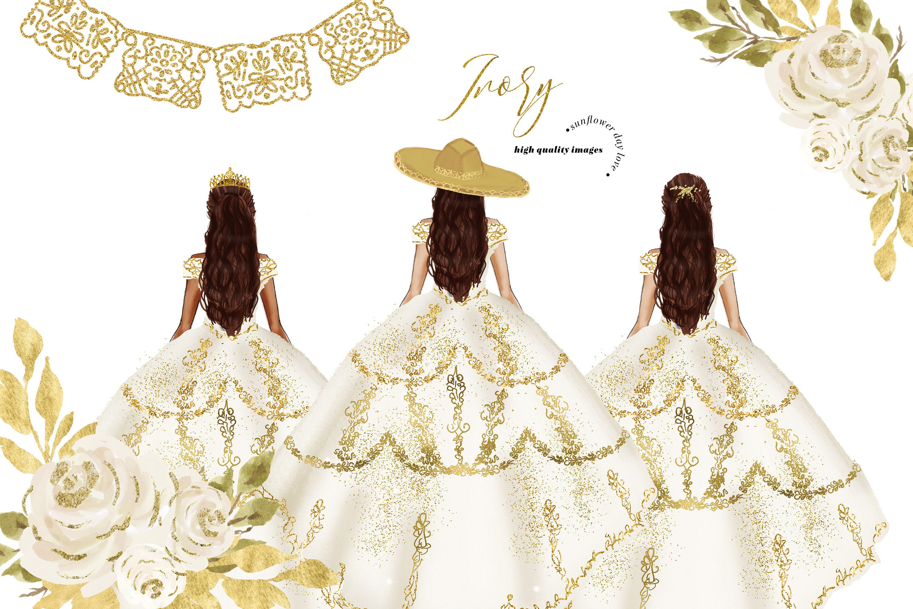 gold dress clipart Gala clipart