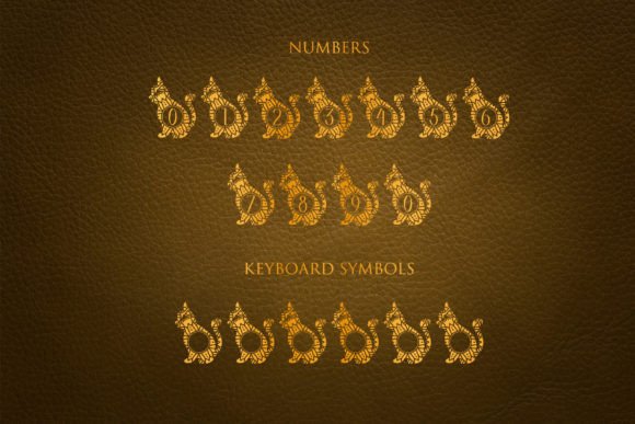 Casual Cat Mandala Monogram Font - Preview 3