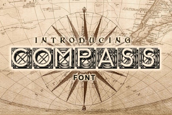 Compass Decorative Font By vladimirnikolic