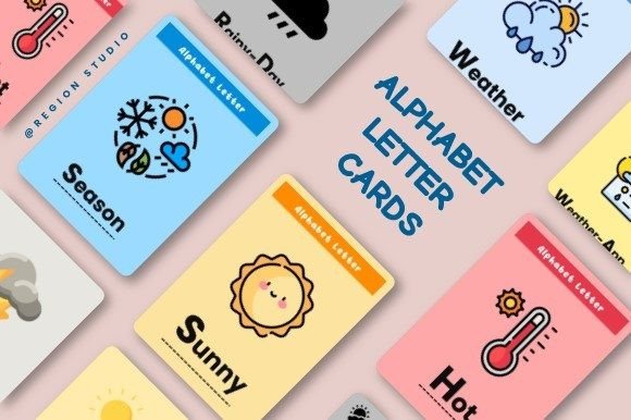 Alphabet Letter Flash Cards for Kids
