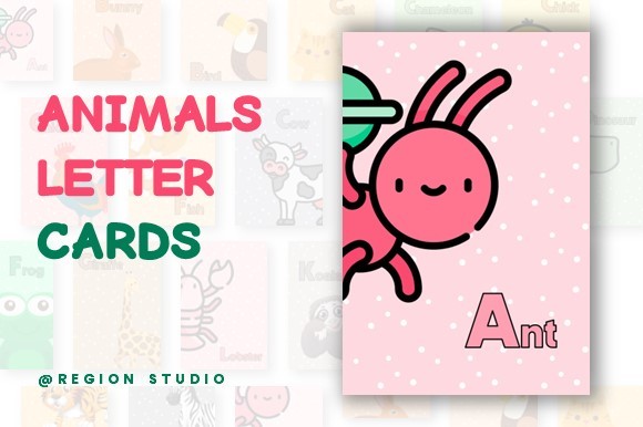 Animal Letter Flash Cards for Kids