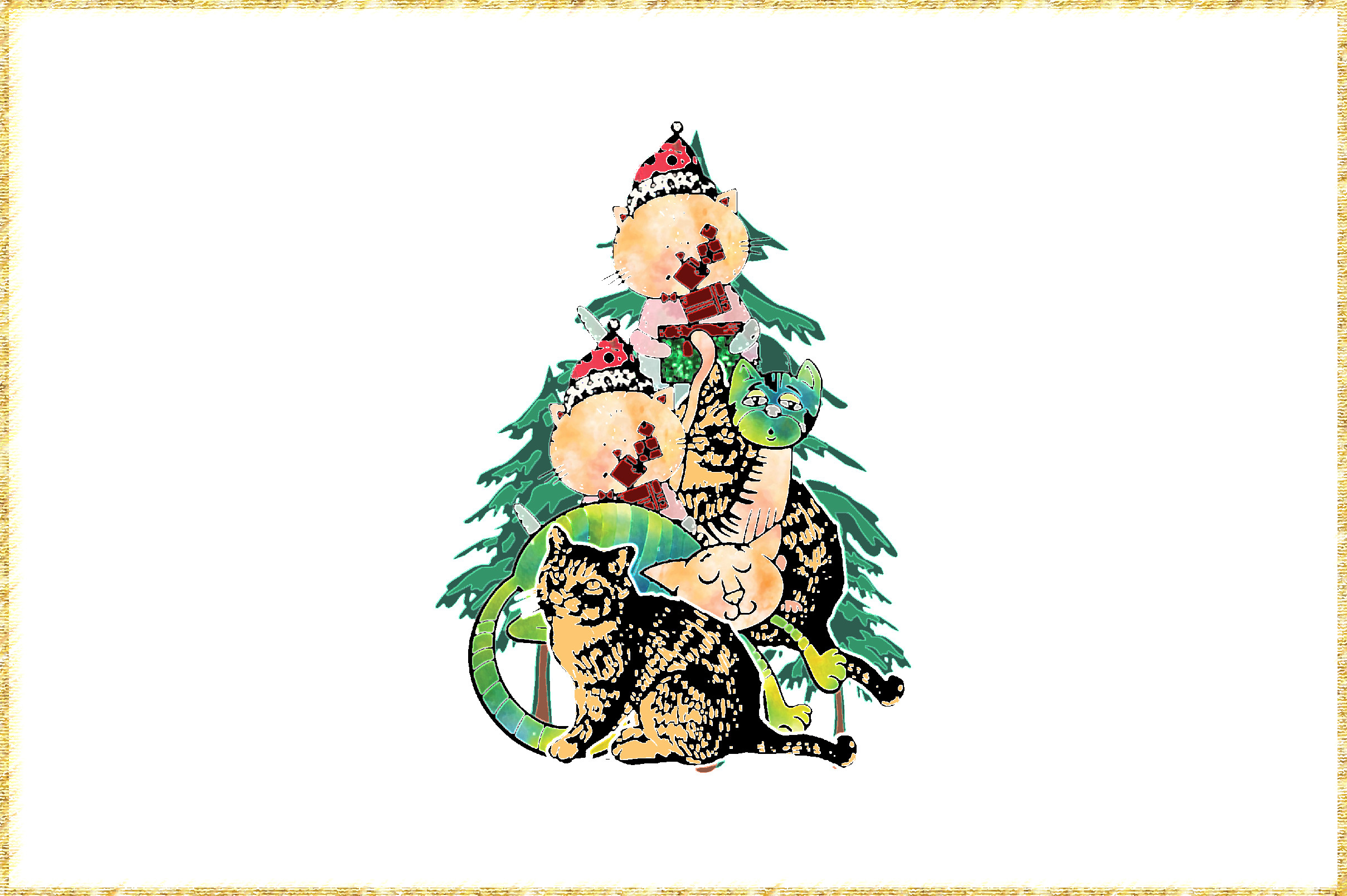 Free Funny Catmas Tree Sublimation Graphic by AspireFhd · Creative Fabrica