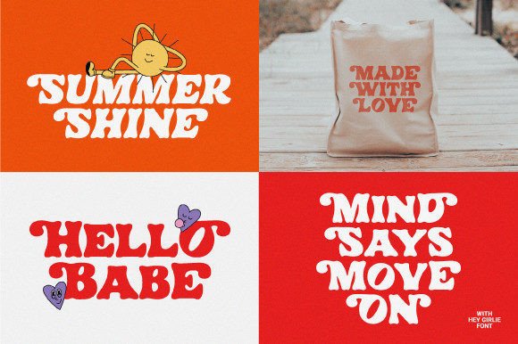 Hey Girlie Font PNG with transparent background - Preview 3