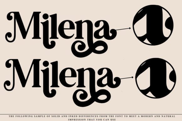 Milena Font PNG with transparent background - Preview 1