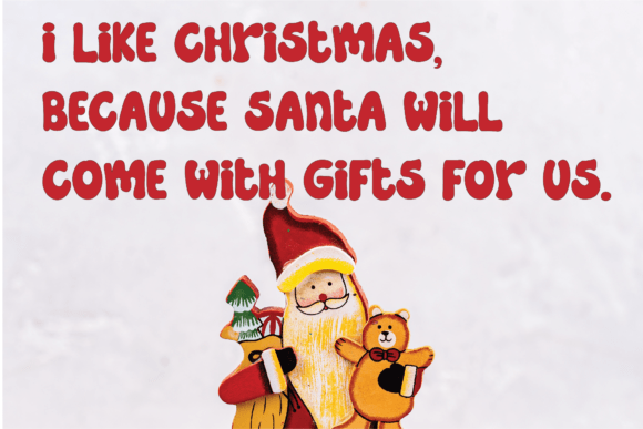 Santa Shining Font PNG with transparent background - Preview 1