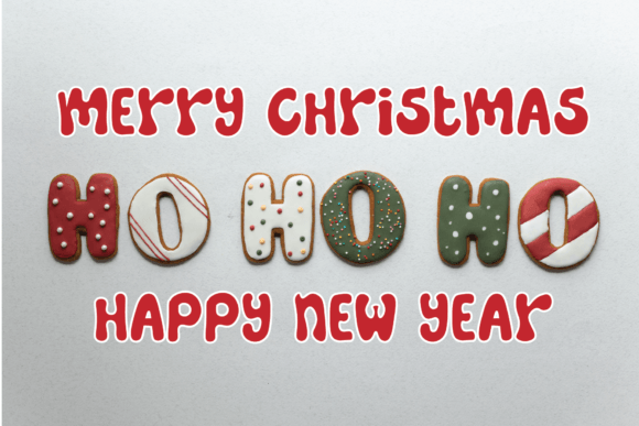 Santa Shining Font PNG with transparent background - Preview 3