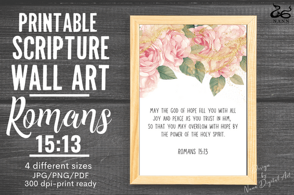 Scripture Wall Art/Cards/Romans 15:13