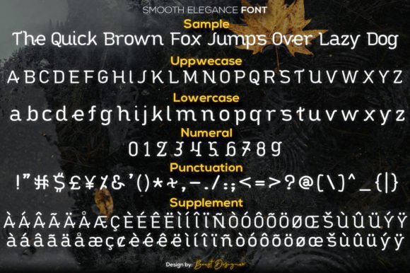 Smooth Elegance Font PNG with transparent background - Preview 1
