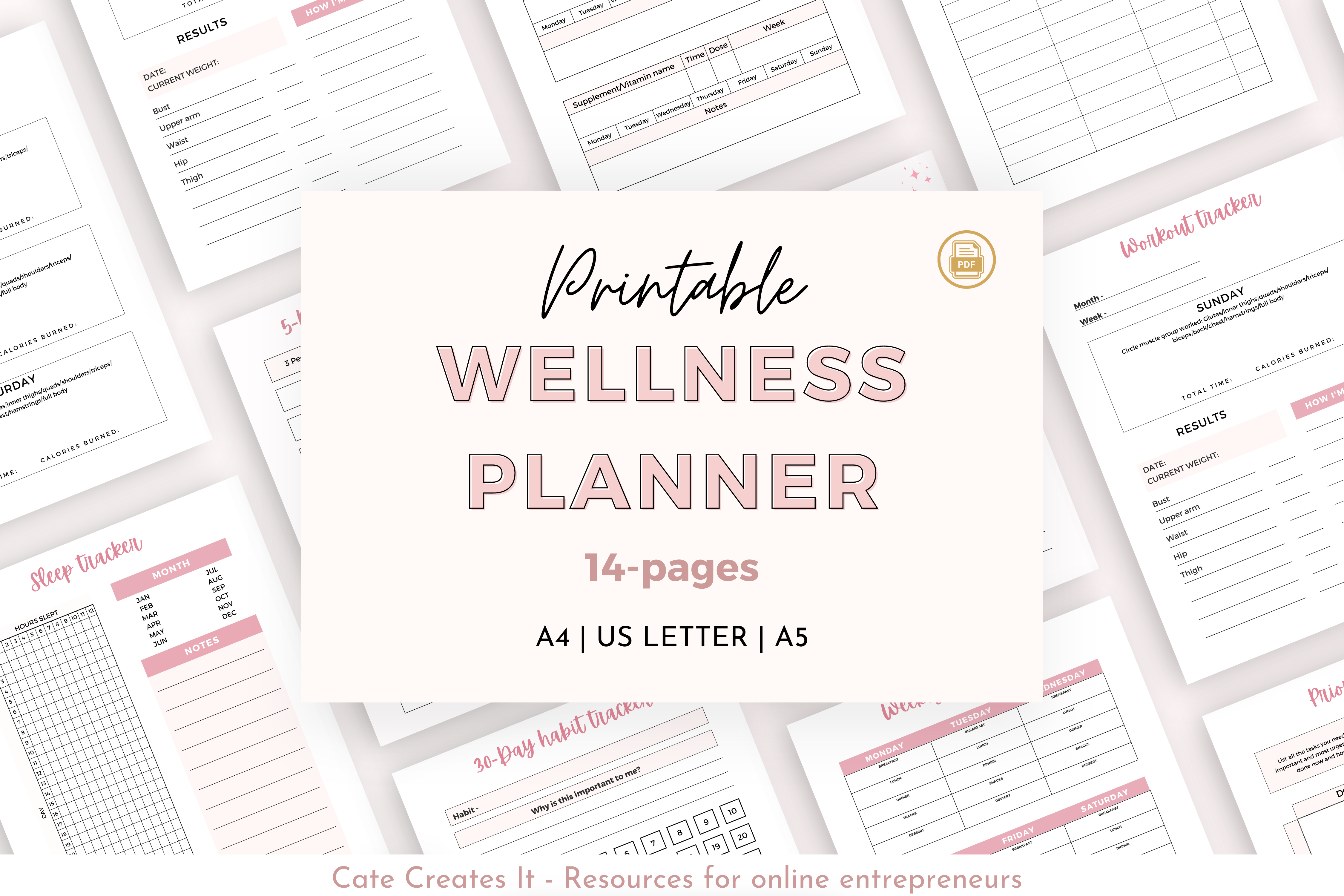 Health and Wellness Planner Printable