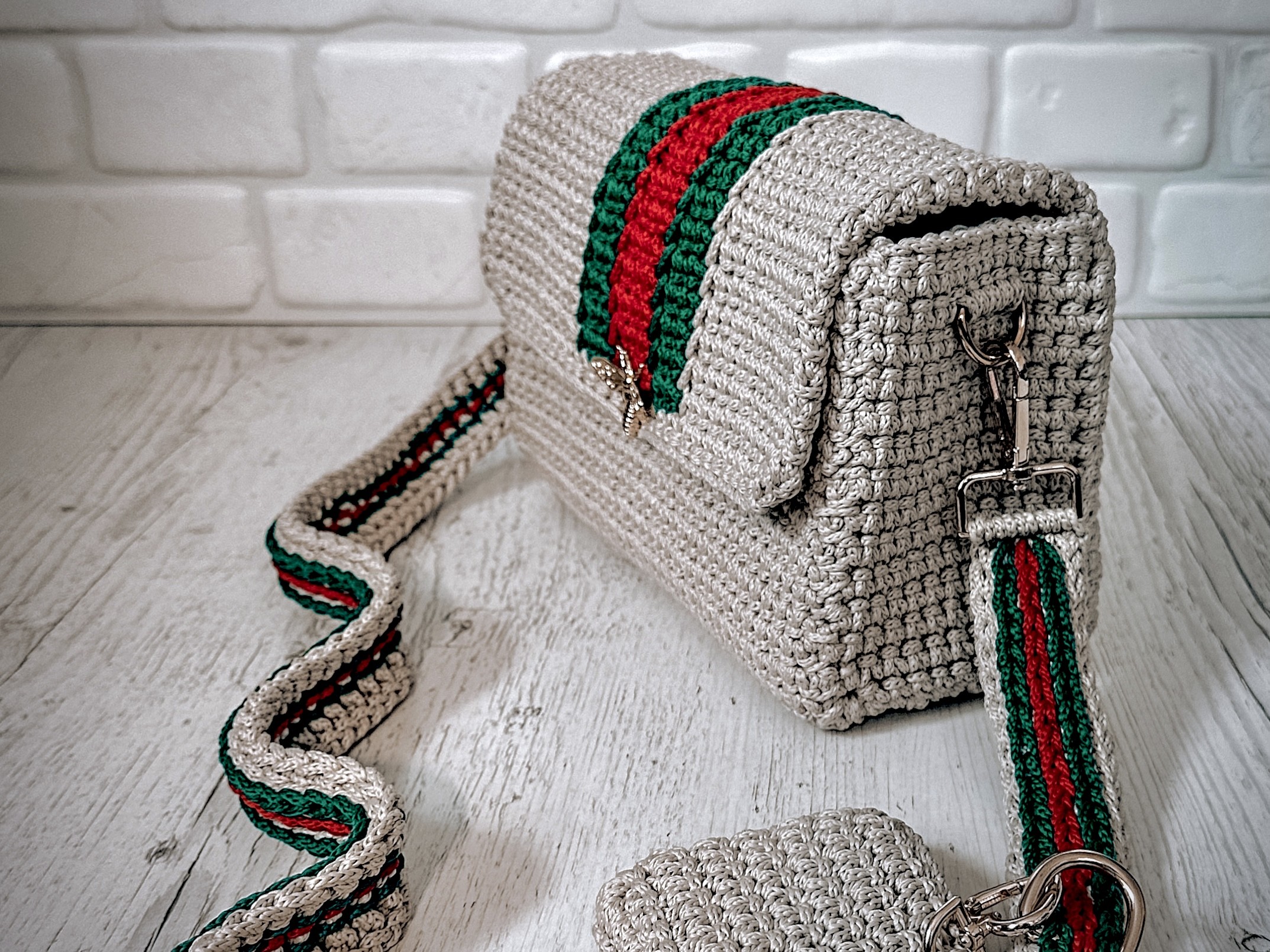 Crochet Pattern Bag with Stripes PDF