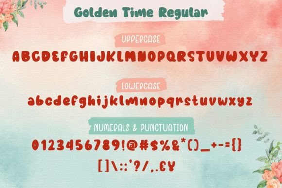 Golden Time Font PNG with transparent background - Preview 5
