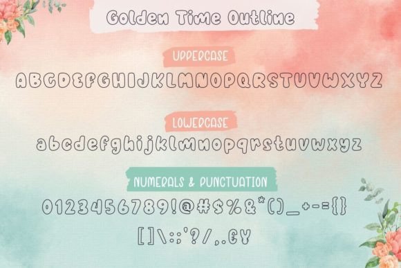 Golden Time Font PNG with transparent background - Preview 6