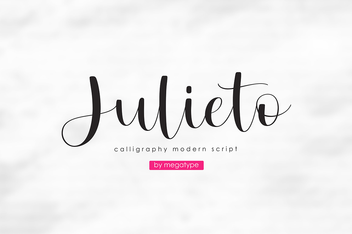 Julieto font preview - casual handwritten script font